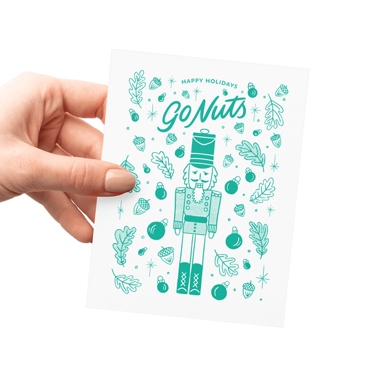 Go Nuts Letterpress Card