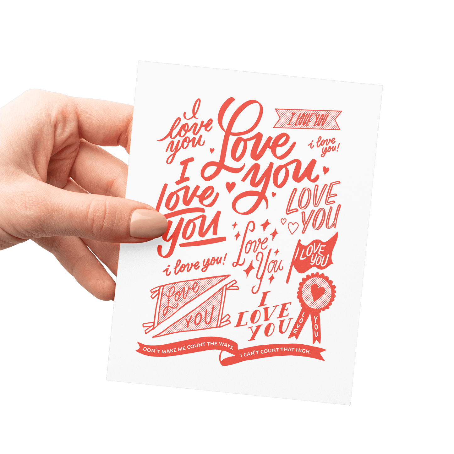 Too Many to Count | Sweet Letterpress Love Card