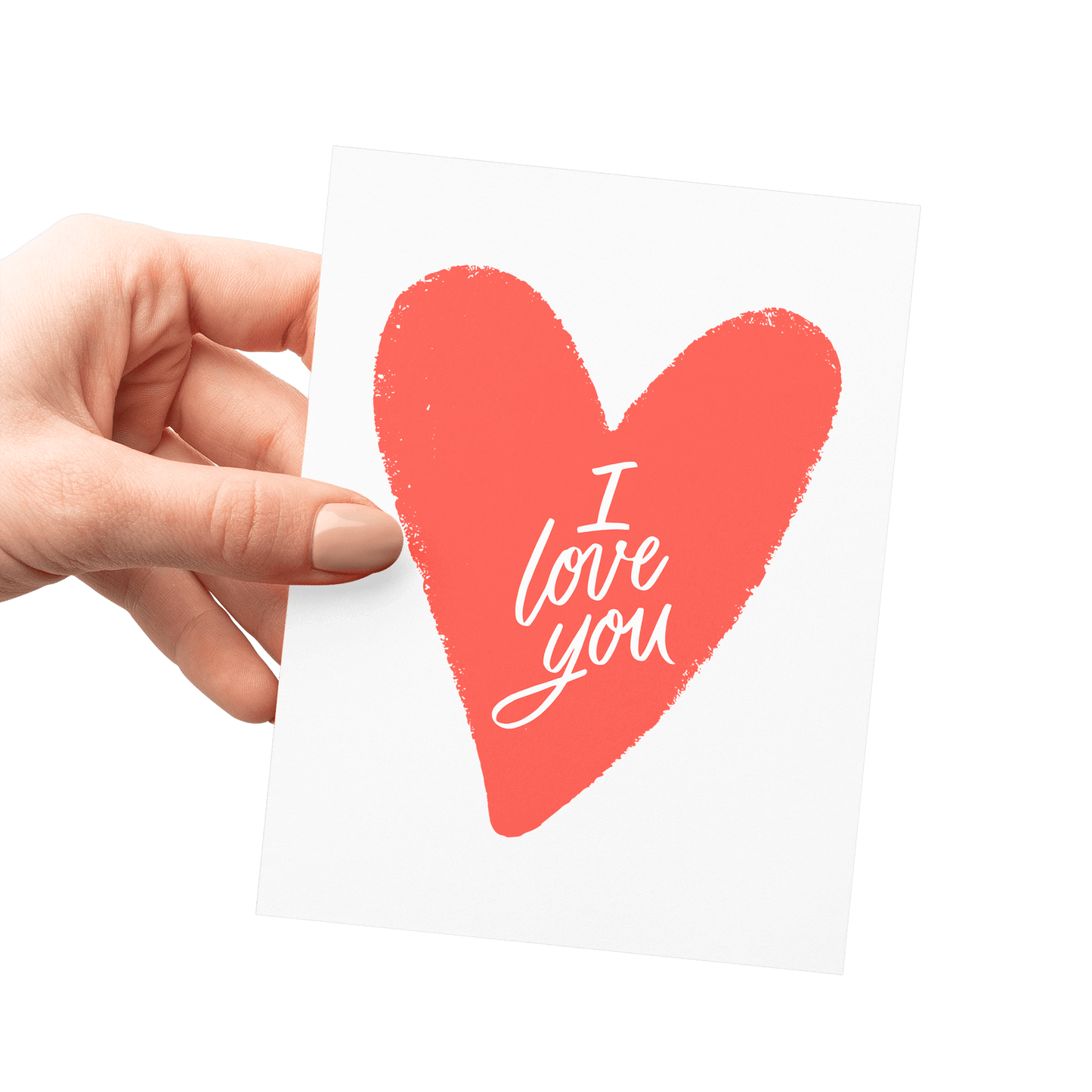 I Love You | Red Heart Letterpress Love Card