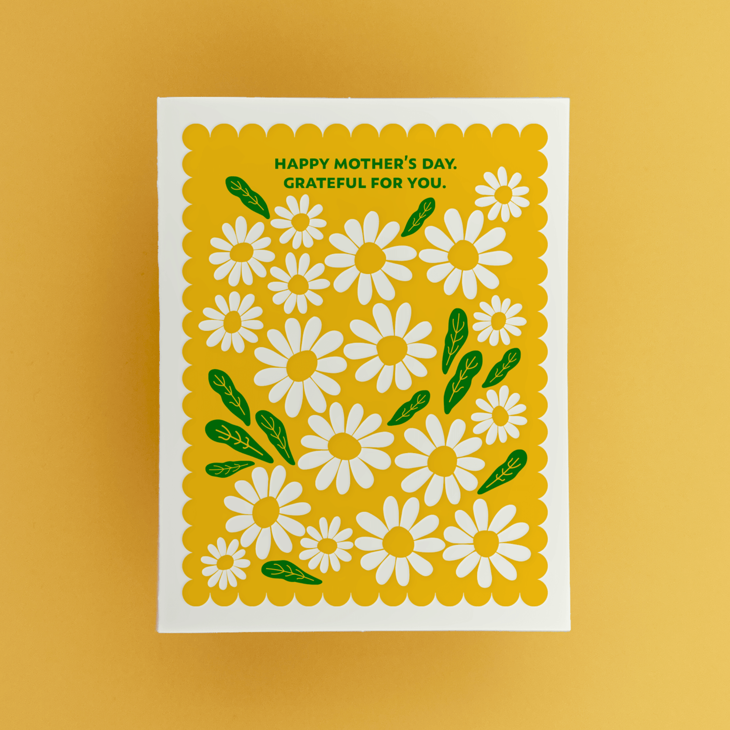Happy Mother’s Day | Yellow Daisy Letterpress Card
