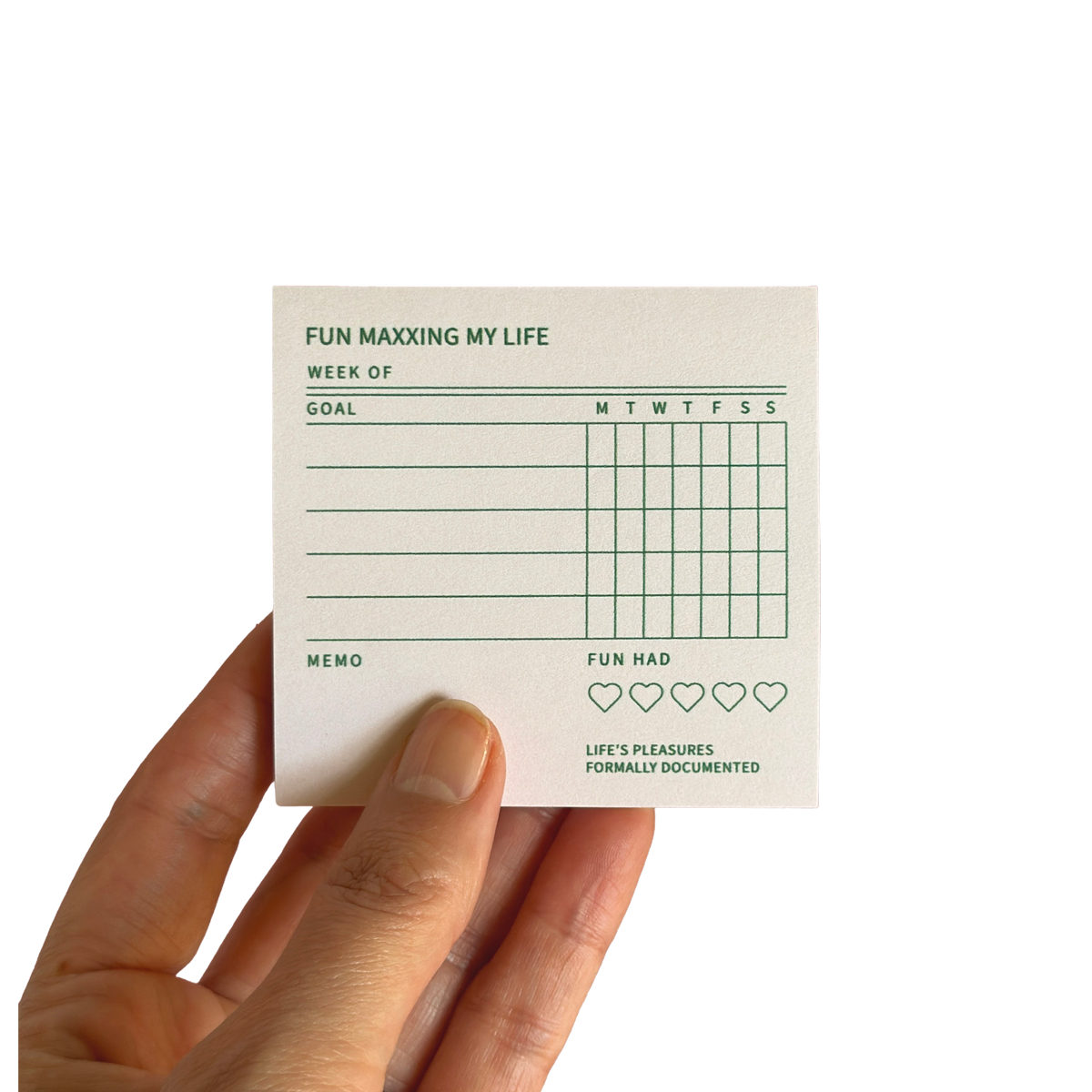 Fun Maxxing My Life | Weekly Fun Habit Tracker Sticky Notes