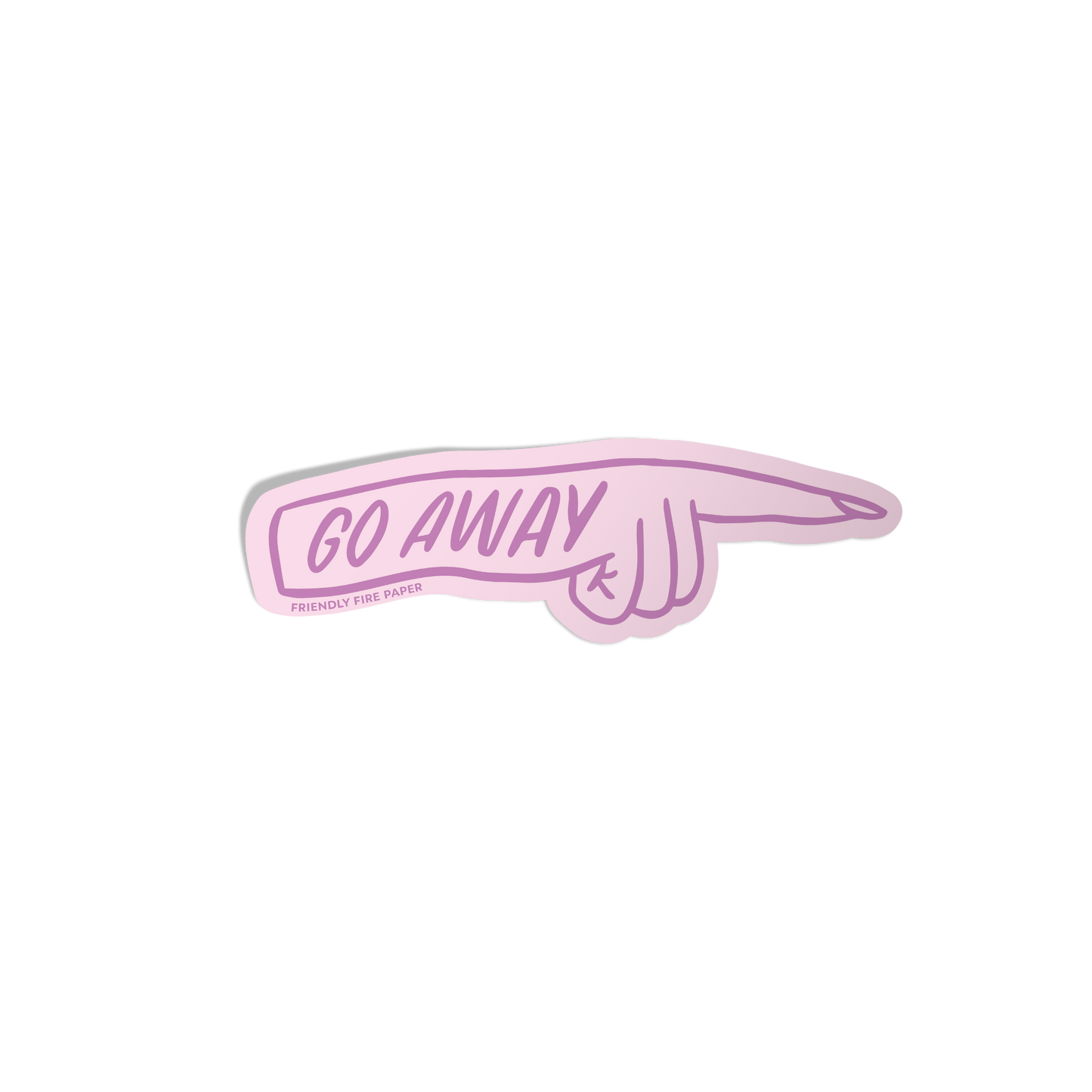 Go Away Sticker