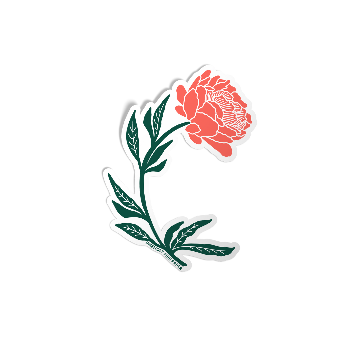 Peony Sticker
