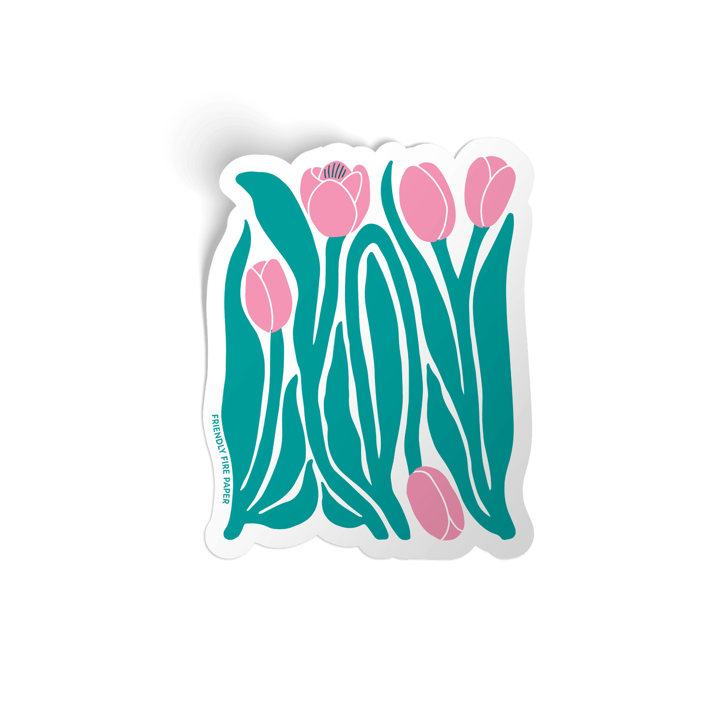 Pink Tulips Sticker