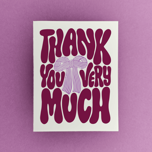 Thank You Very Much | Letterpress Thank You Card with Bow