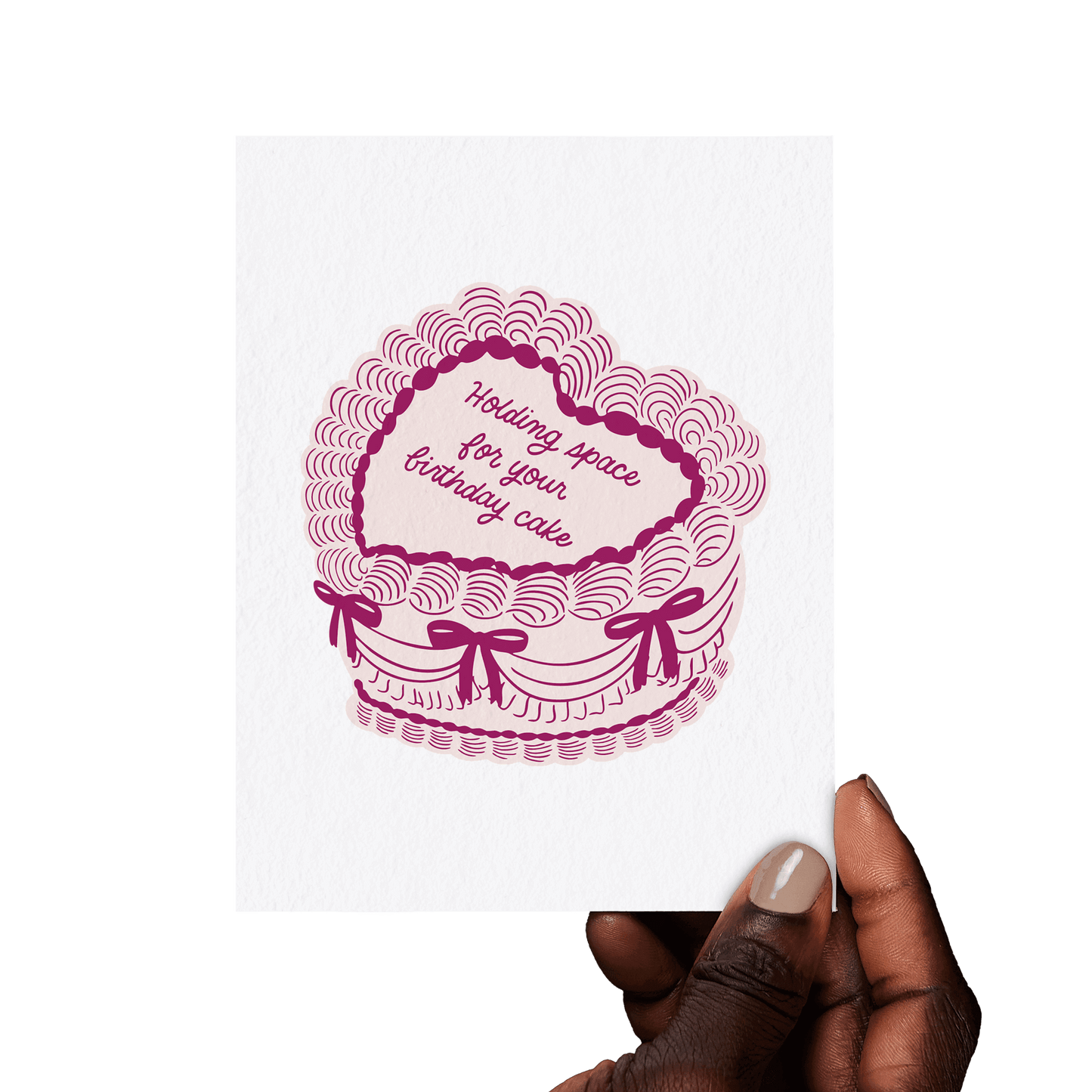 Holding Space – Vintage Birthday Cake Card