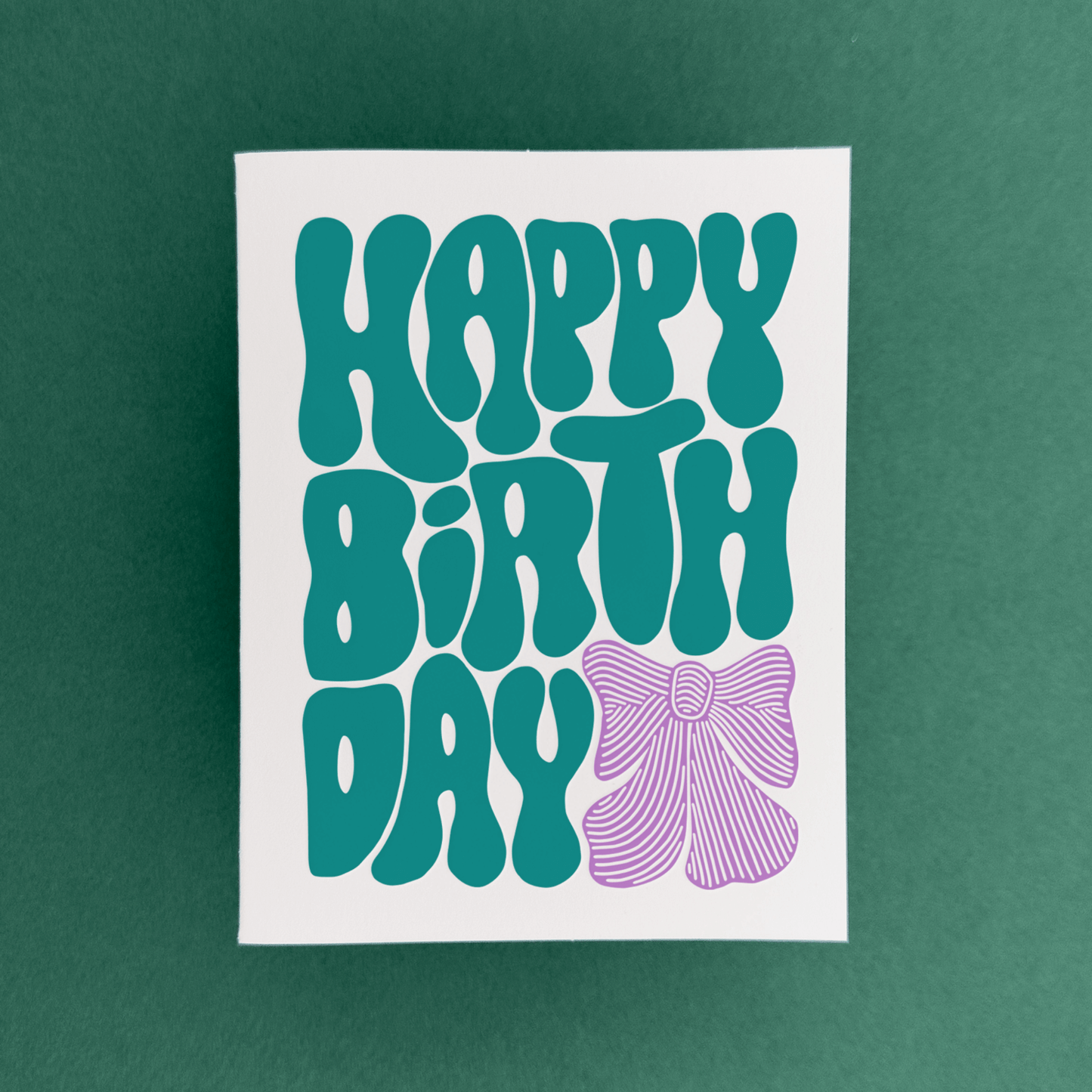 Birthday Bow | Letterpress Birthday Card