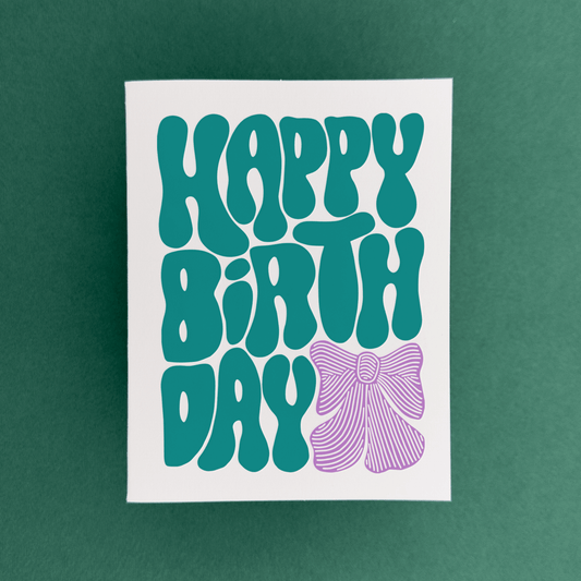 Birthday Bow | Letterpress Birthday Card