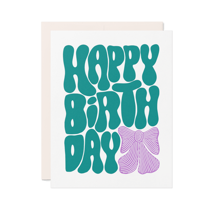 Birthday Bow | Letterpress Birthday Card