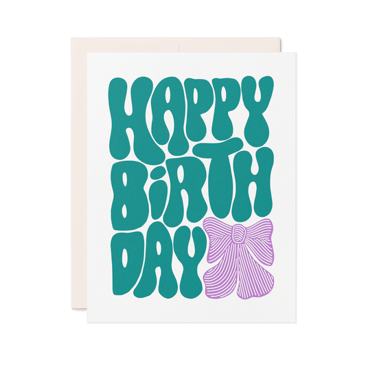 Birthday Bow | Letterpress Birthday Card