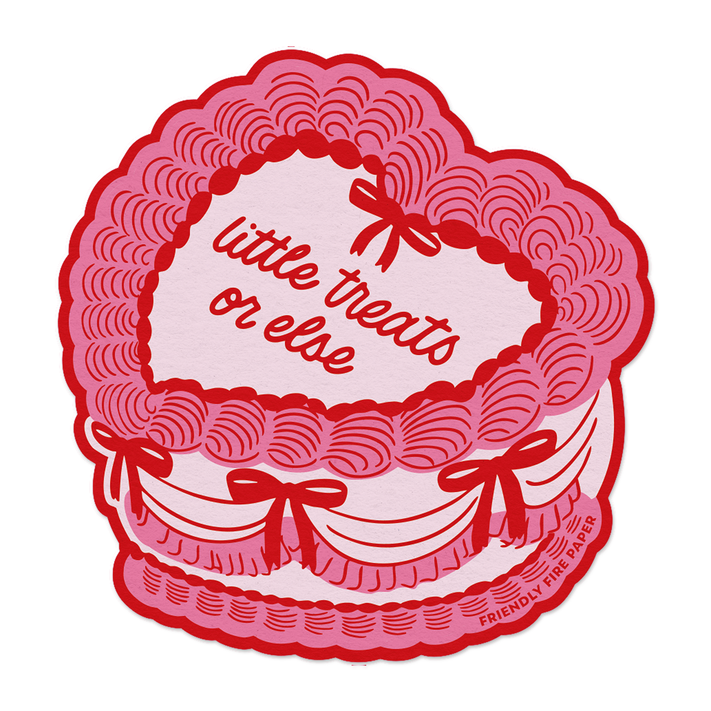 Little Treats or Else | Funny Vintage Cake Sticker