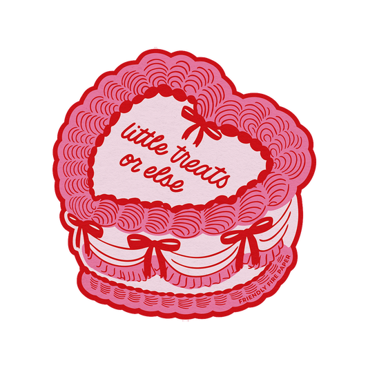Little Treats or Else | Funny Vintage Cake Sticker