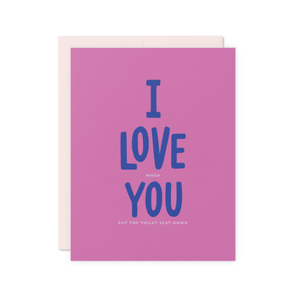Toilet Seat Card