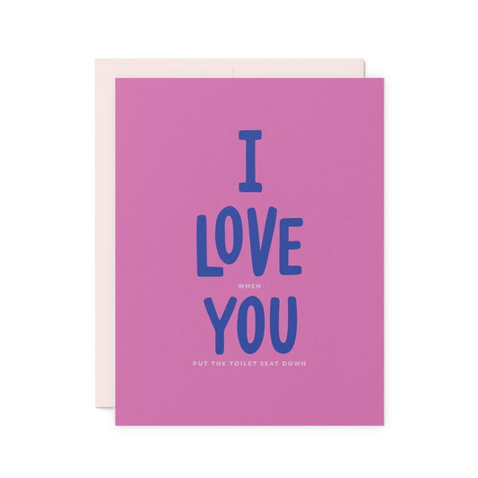 Toilet Seat Card