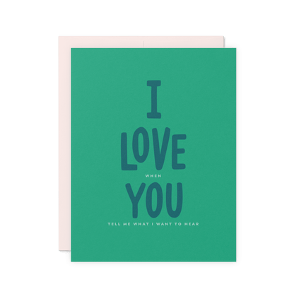 What I Want Card