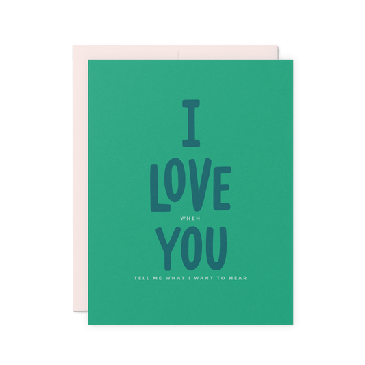 What I Want Card