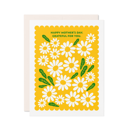 Happy Mother’s Day | Yellow Daisy Letterpress Card