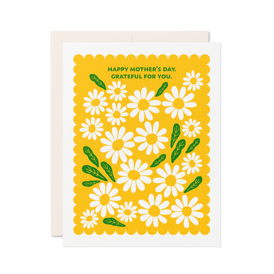 Happy Mother’s Day | Yellow Daisy Letterpress Card