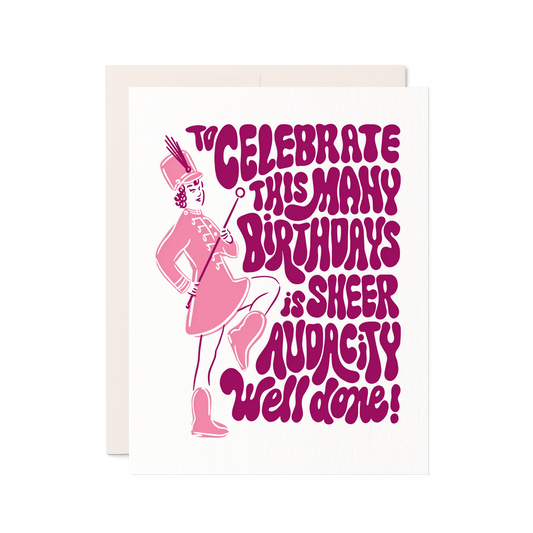 Sheer Audacity | Fun Letterpress Bandleader Birthday Card