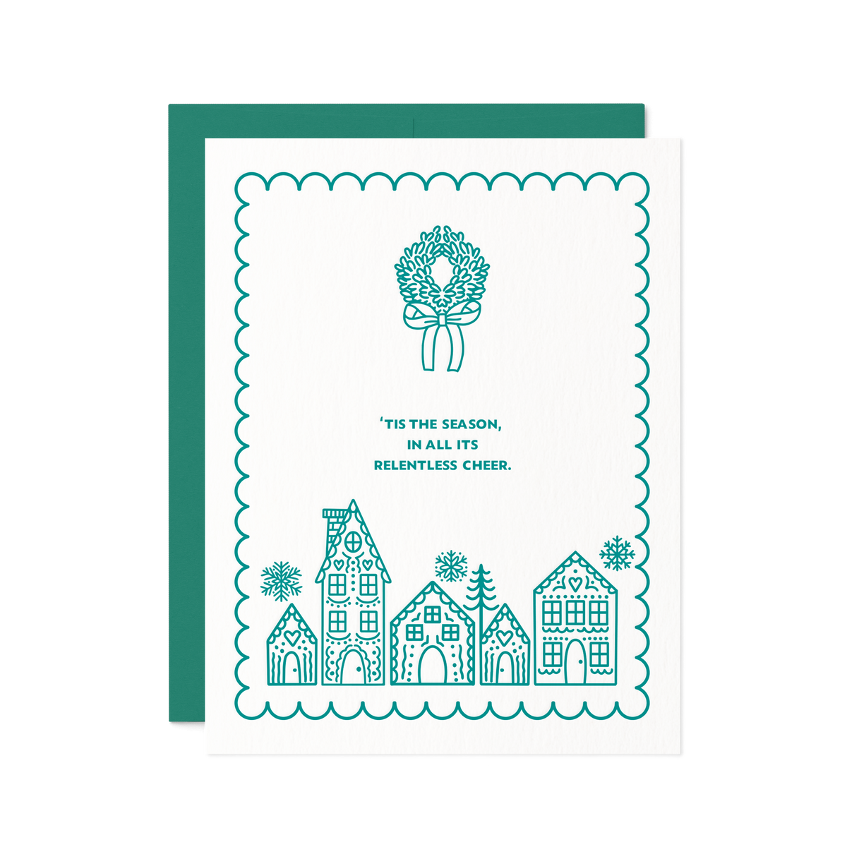 Relentless Cheer | Gingerbread Village Christmas Card