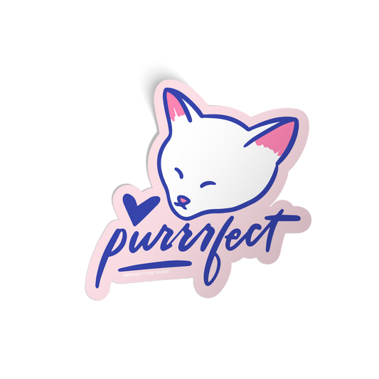 Purrrfect Cat Sticker