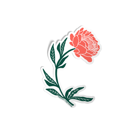 Peony Sticker