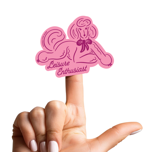 Leisure Enthusiast | Pink Poodle Die-Cut Sticker