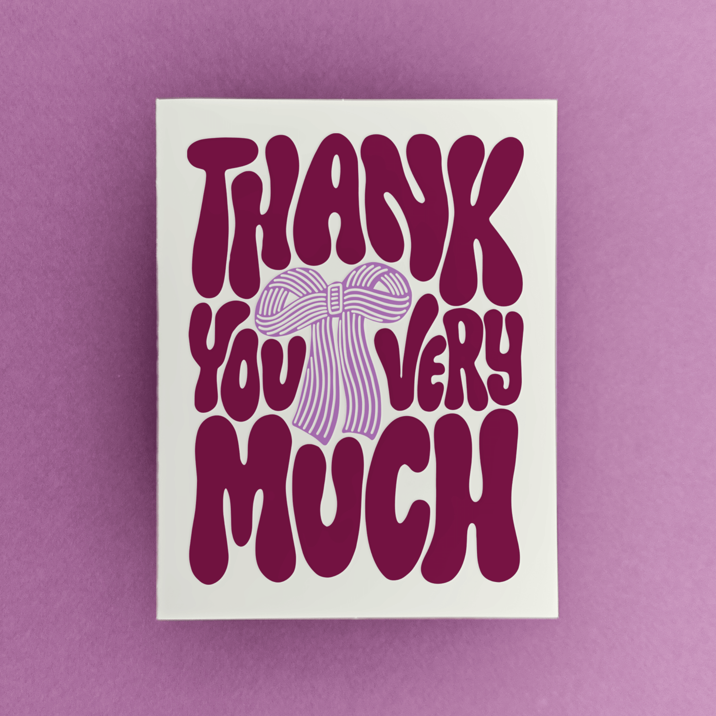 Thank You Very Much | Letterpress Thank You Card with Bow