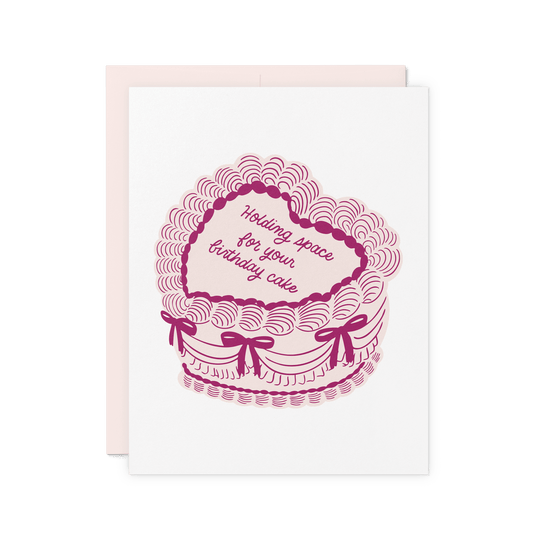Holding Space – Vintage Birthday Cake Card